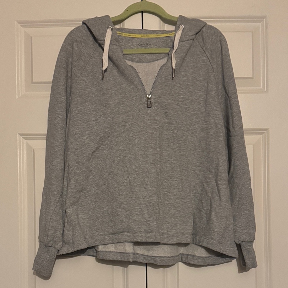 Calvin Klein Light Gray Women's Zip-Up Sweater